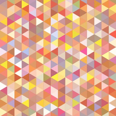 Sorunsuz üçgenler desen. Arka plan ile renkli geometrik şekiller. Vektör