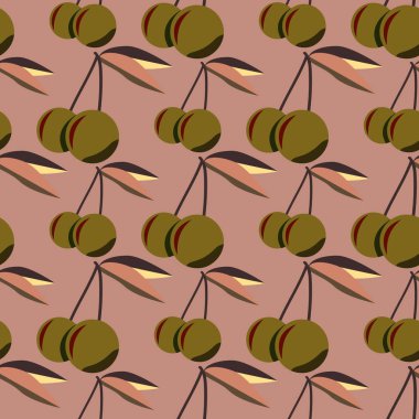 Kiraz için arka plan ile renkli seamless modeli. 