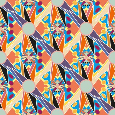 soyut geometrik renkli seamless modeli. vektör çizim