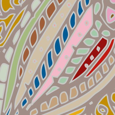 Soyut süs çiçek renkli seamless modeli, vektör çizim