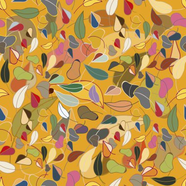 Güzel renk sonbahar yaprak düşmek seamless modeli.