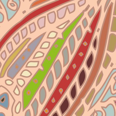 Soyut süs çiçek renkli seamless modeli, vektör çizim