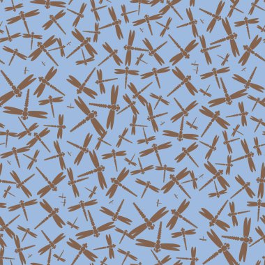 Dekoratif renkli seamless modeli ile şirin yusufçuk