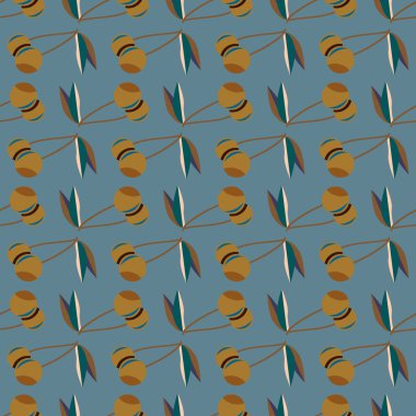 Kiraz, vektör çizim ile vektör seamless modeli 