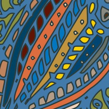 Soyut süs çiçek renkli seamless modeli, vektör çizim