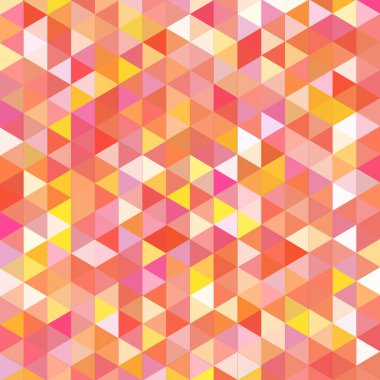 Sorunsuz üçgenler desen. Arka plan ile renkli geometrik şekiller. Vektör
