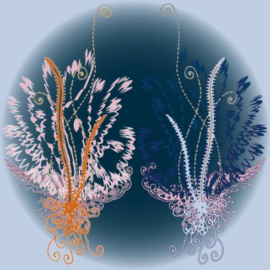 Yeni tasarım çalışmaları için el yapımı doodle ile soyut desen