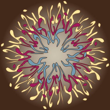 Yeni simetrik soyut mandala. Duvar kağıdı, desen dolgularını, web sayfaları, yüzey dokuları için dekoratif nesne-ebilmek var olmak kullanılmış.