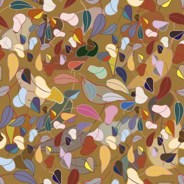 Güzel renk sonbahar yaprak düşmek seamless modeli.