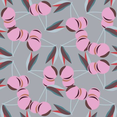 Kiraz için arka plan ile renkli seamless modeli. 