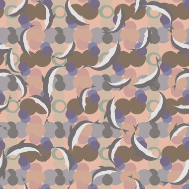 Renkli yunuslar Dikişsiz desen, çizim