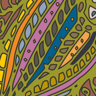 Soyut süs çiçek renkli seamless modeli, vektör çizim