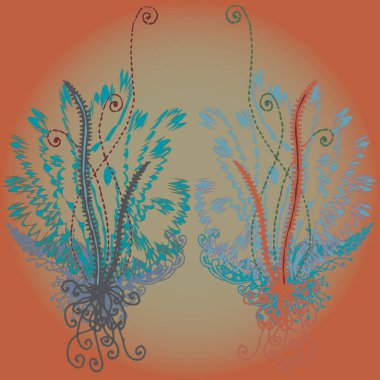 Yeni tasarım çalışmaları için el yapımı doodle ile soyut desen