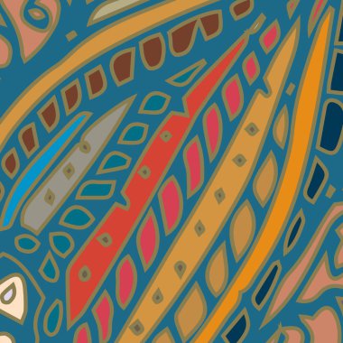 Soyut süs çiçek renkli seamless modeli, vektör çizim