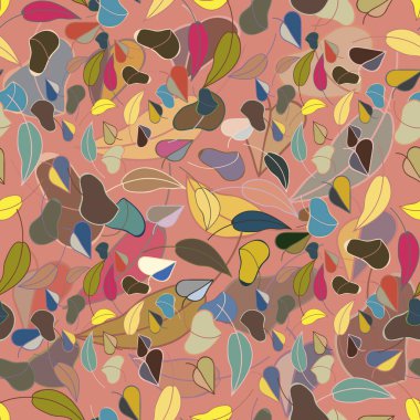 Güzel renk sonbahar yaprak düşmek seamless modeli.