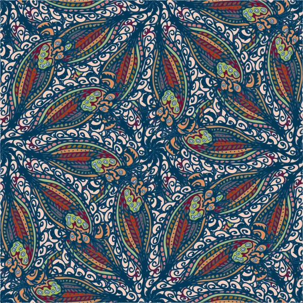 Soyut kumaş çiçek renkli seamless modeli, vektör çizim