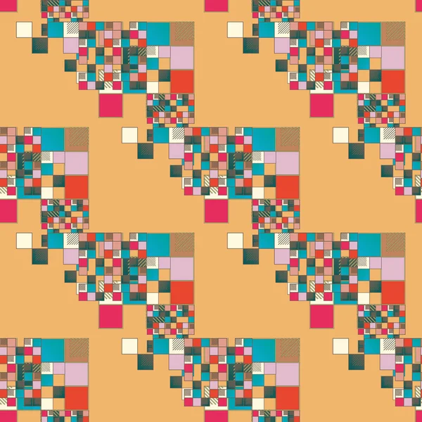 Abstrait Géométrique Coloré Motif Sans Couture — Image vectorielle