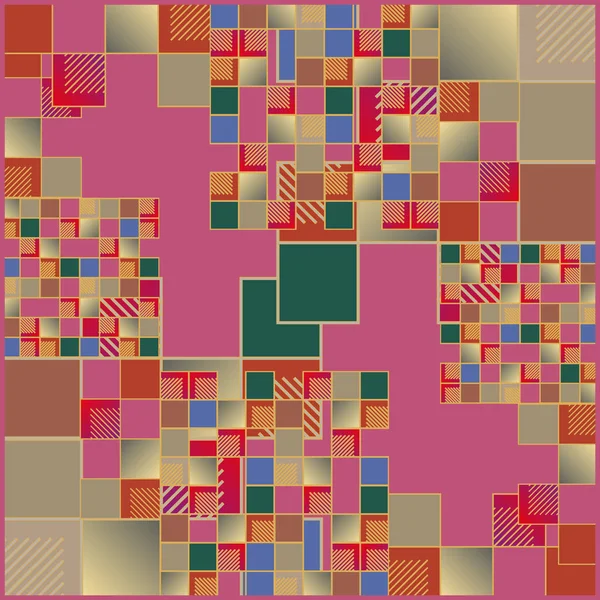 Abstrakt Geometriskt Färgglatt Sömlöst Mönster — Stock vektor