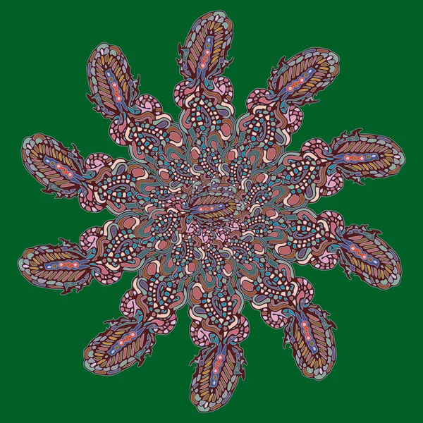 Stil zentangle yeni simetrik mandala doodle ile sanat esin kaynağı oldu. Duvar kağıdı, desen dolgularını, web sayfaları, yüzey dokuları için dekoratif nesne-ebilmek var olmak kullanılmış.