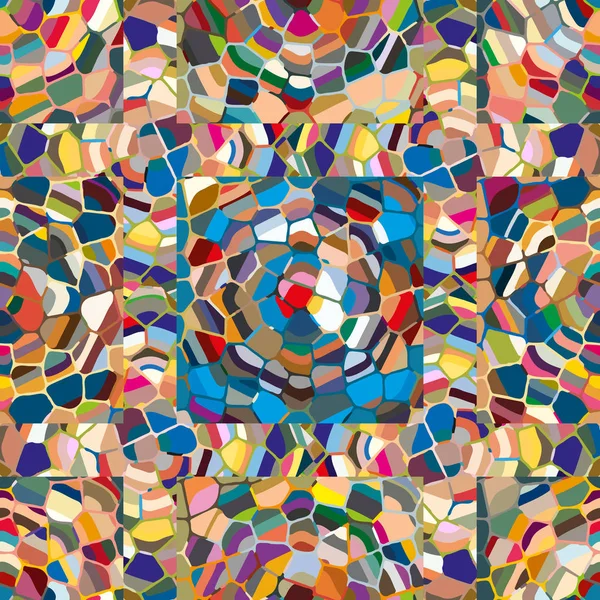 Patrón Sin Costura Mosaico Colorido Abstracto — Vector de stock