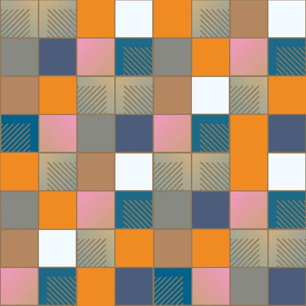 抽象的な幾何学的なカラフルなシームレスなパターン ベクトル イラスト — ストックベクタ
