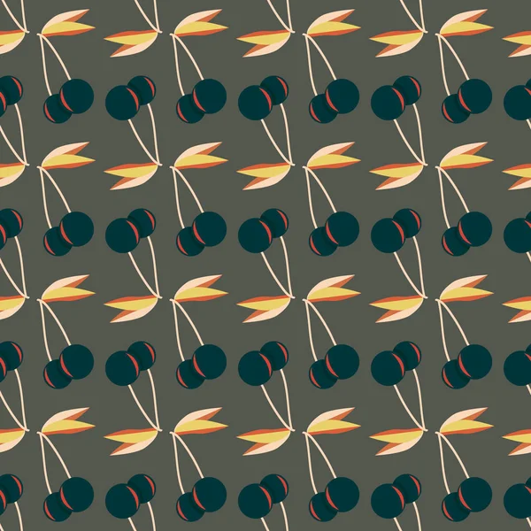 Kiraz, vektör çizim ile vektör seamless modeli 