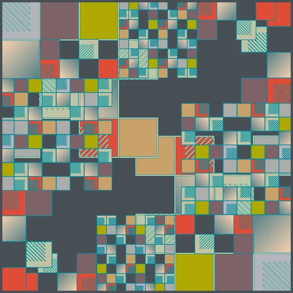 Abstraktní Geometrické Barevné Bezešvé Vzor — Stockový vektor