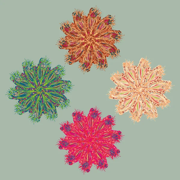 Stil zentangle yeni simetrik mandala doodle ile sanat esin kaynağı oldu. Duvar kağıdı, desen dolgularını, web sayfaları, yüzey dokuları için dekoratif nesne-ebilmek var olmak kullanılmış.