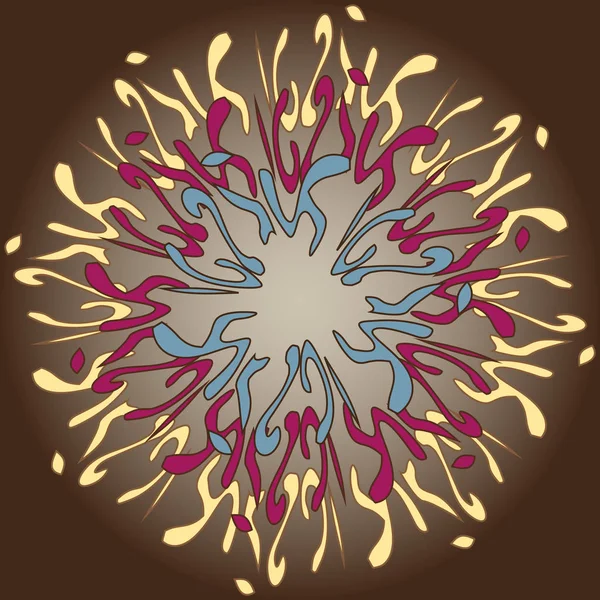 Yeni simetrik soyut mandala. Duvar kağıdı, desen dolgularını, web sayfaları, yüzey dokuları için dekoratif nesne-ebilmek var olmak kullanılmış.