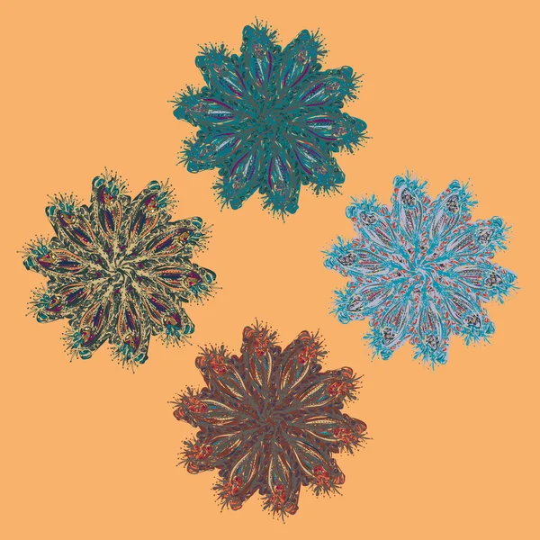 Stil zentangle yeni simetrik mandala doodle ile sanat esin kaynağı oldu. Duvar kağıdı, desen dolgularını, web sayfaları, yüzey dokuları için dekoratif nesne-ebilmek var olmak kullanılmış.