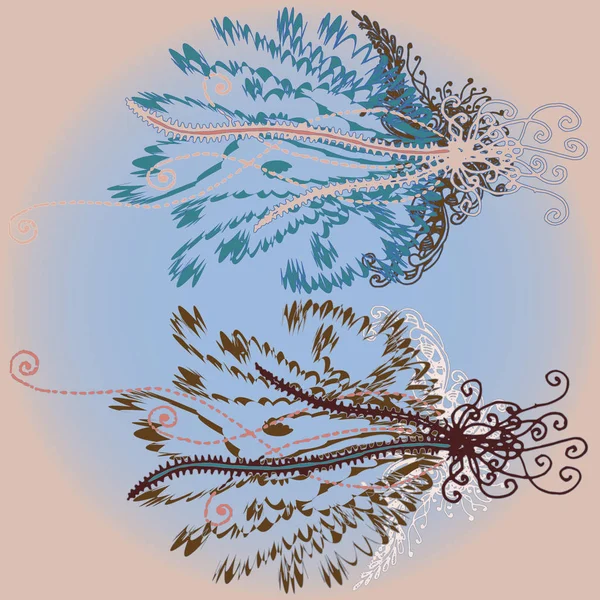 Yeni tasarım çalışmaları için el yapımı doodle ile soyut desen