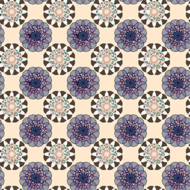  soyut çiçek geometrik Dikişsiz desen arka planı için