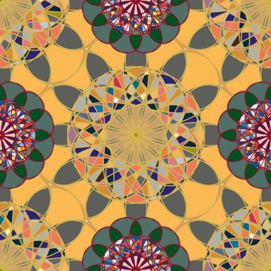  soyut çiçek geometrik Dikişsiz desen arka planı için