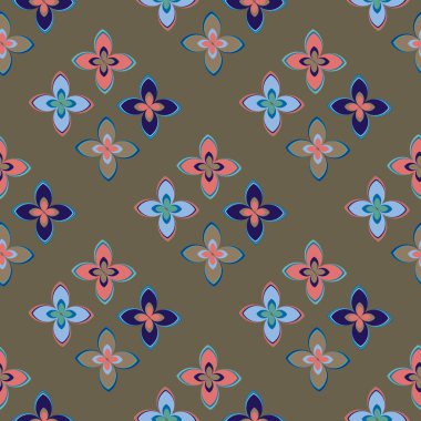  soyut çiçek geometrik Dikişsiz desen arka planı için