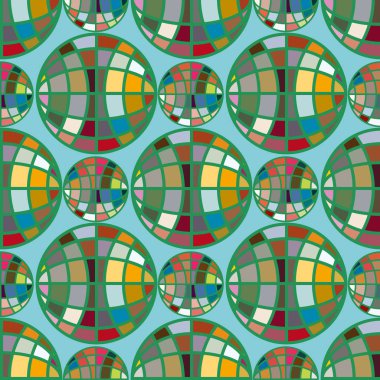 Renkli mozaik küre ile Seamless Modeli