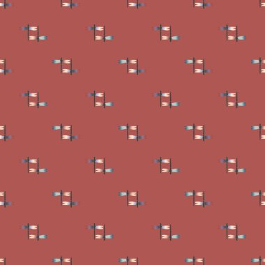 Dekoratif renkli seamless modeli ile şirin yusufçuk