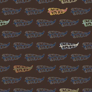 Memphis tarzı zemin ağaç yaprakları 