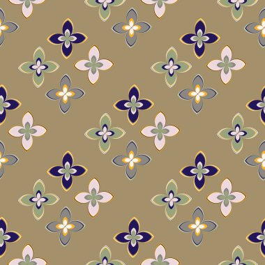  soyut çiçek geometrik Dikişsiz desen arka planı için