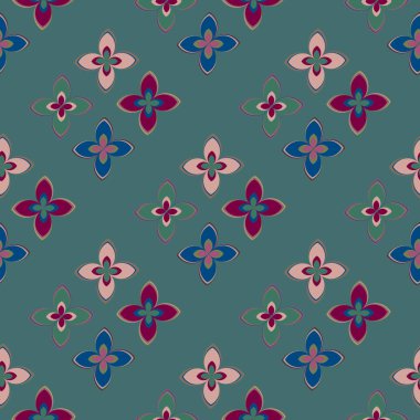  soyut çiçek geometrik Dikişsiz desen arka planı için