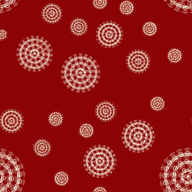 Basit renkli soyut mandala. Basit şekiller oluşan parlak dairesel süsleme. 