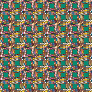 Soyut kaleydoskop desen renkli mozaik küre ile