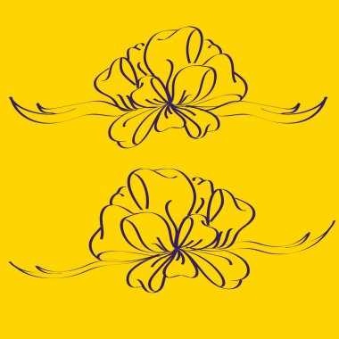 Yay ve şerit vektör karikatür çizimi