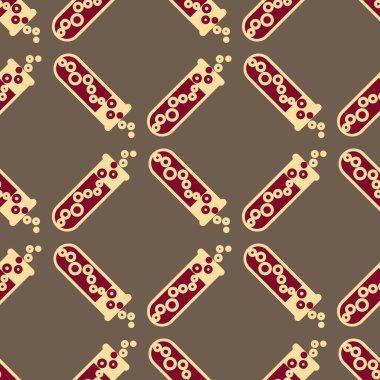 Kimya test tüpleri parlak arka plan üzerinde. Seamless modeli.