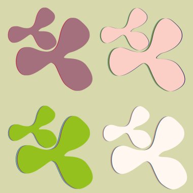 Su sıçramalarına ve parlak renkli boya arka plan üzerinde izole BLOB'lar vektör.