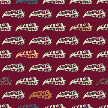 Memphis tarzı zemin ağaç yaprakları 