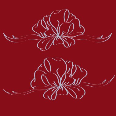 Yay ve şerit vektör karikatür çizimi