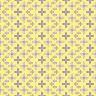 Çiçekler, vektör çizim ile çok renkli geometrik seamless modeli 