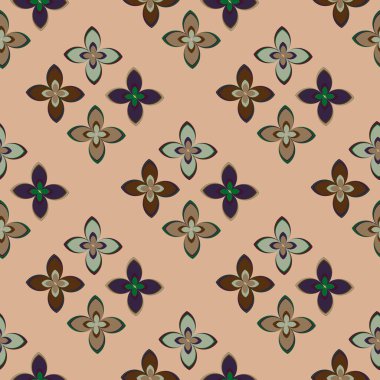  soyut çiçek geometrik Dikişsiz desen arka planı için