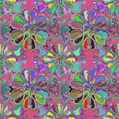 Soyut kaleydoskop renkli Dikişsiz desen arka planı için. 