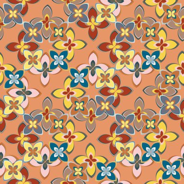  soyut çiçek geometrik Dikişsiz desen arka planı için